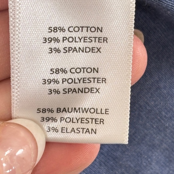 Blue Fitted V-Neck Short Sleeve Tee - Picture 4 of 4